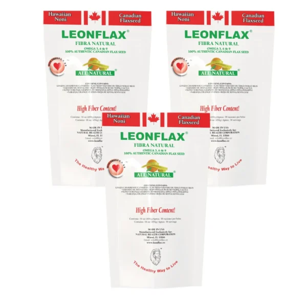 LeonFlax Empaque Anverso Pack x 3